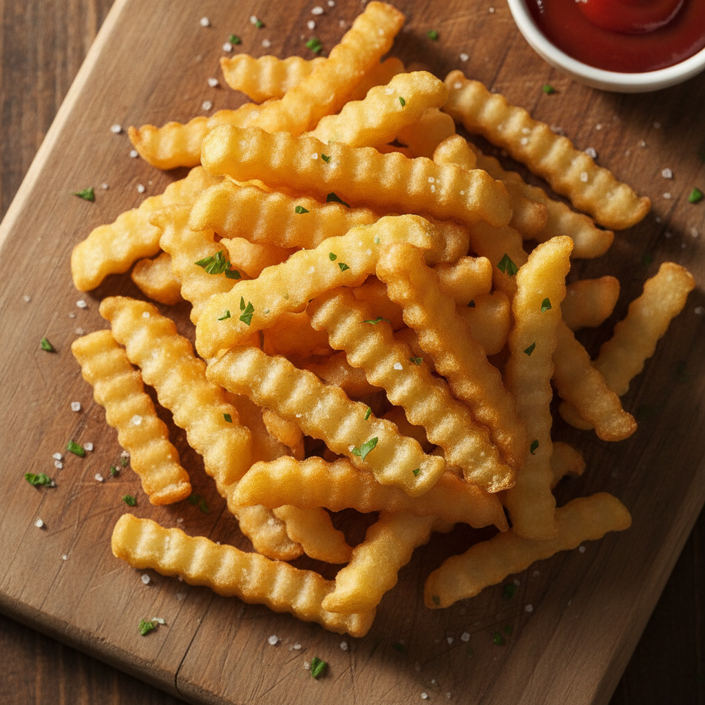 French Fries zoom in top view